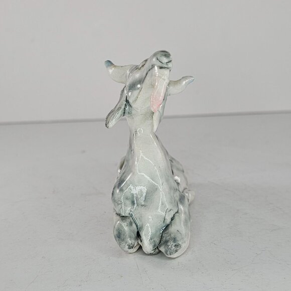 Handmade Ceramic Goat Figurine With Unique Glazed Finish By C.S. Langille - Picture 3 of 8